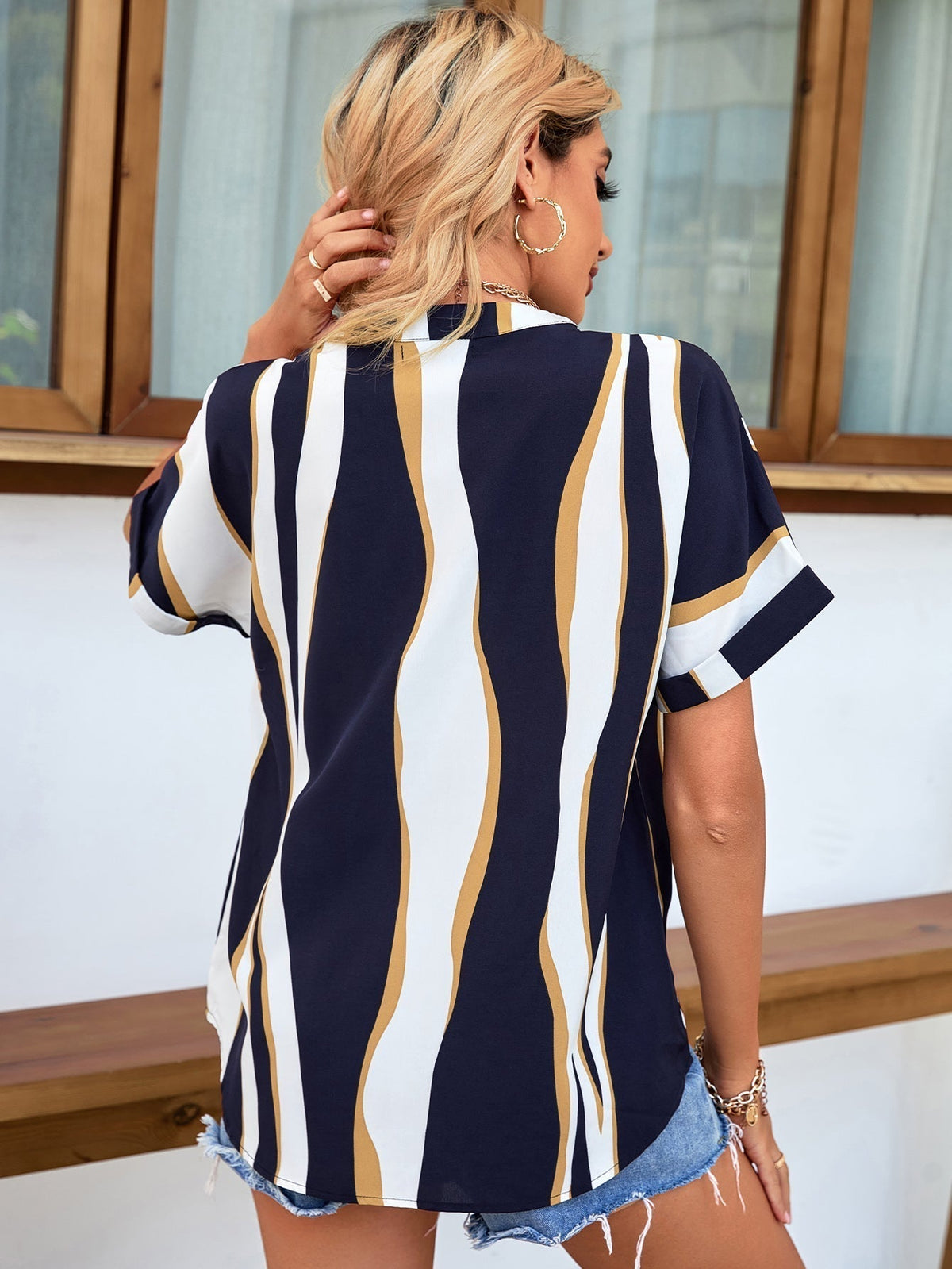 KittenAlarm - All Over Print Notched Neck Top