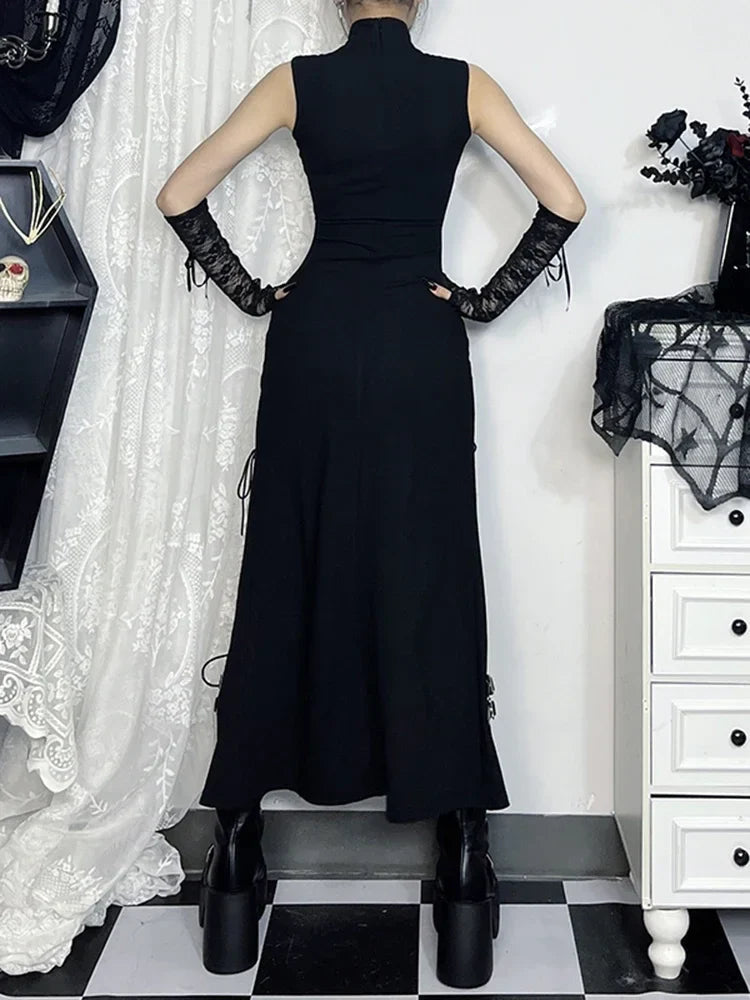 Digital Punk Net Bandage Midi Dress