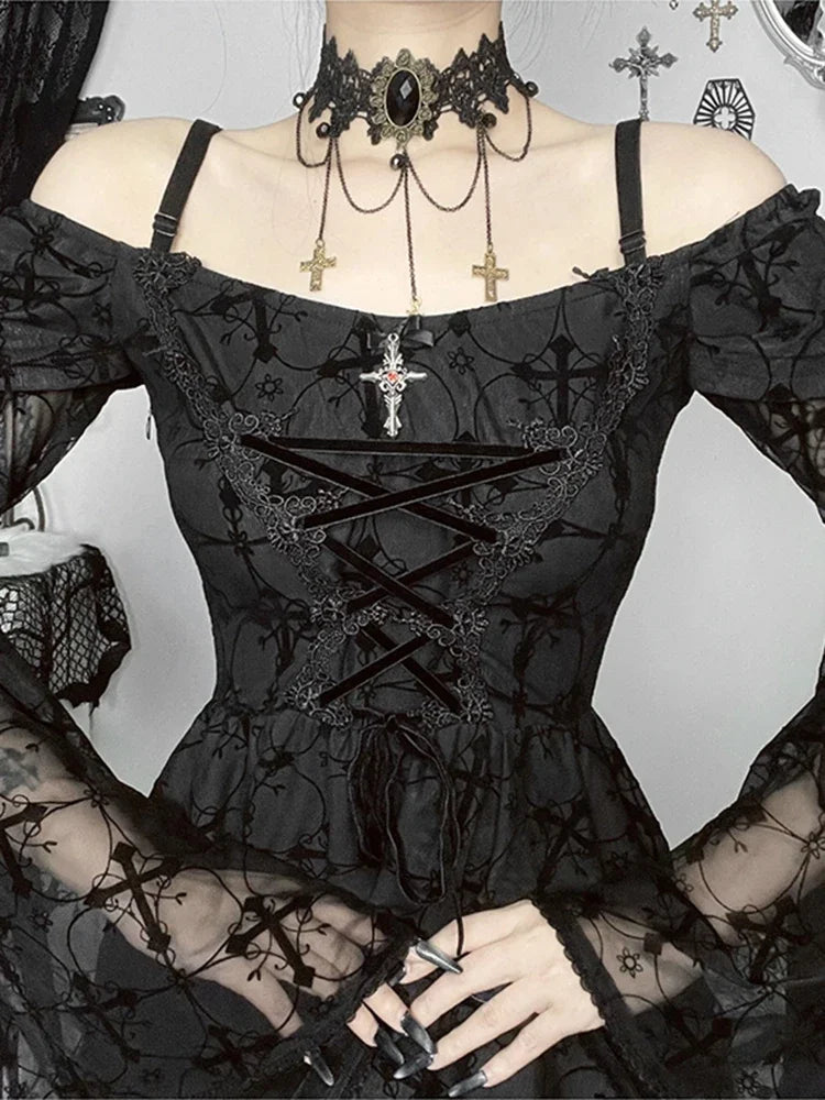 Angry Flare Sleeve Mini Dress