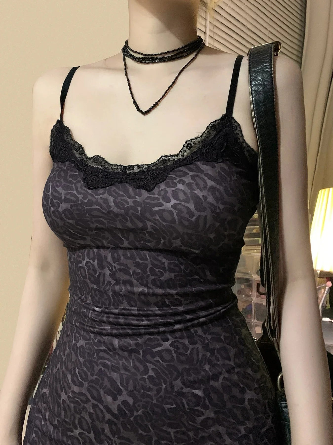 Spotted Lace Bodycon Mini Dress