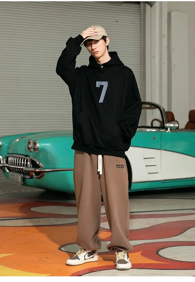 American Retro Casual Digital Print Hoodie 4