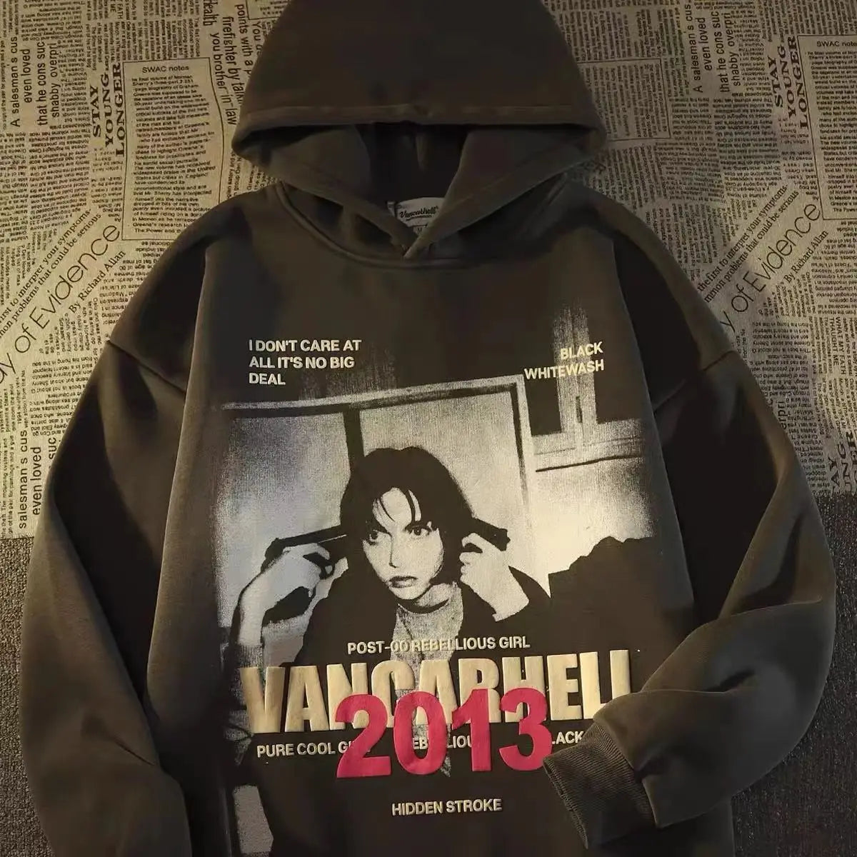 Letter Print Women Casual Hoodie