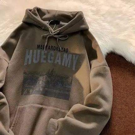 Loose Oversized American Retro Hoodie 2