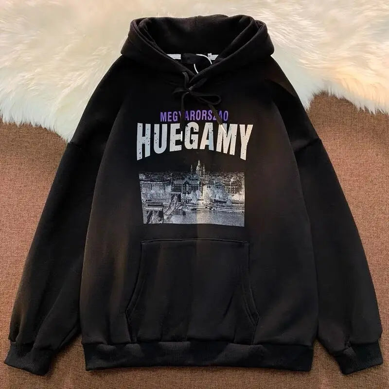 Loose Oversized American Retro Hoodie 4