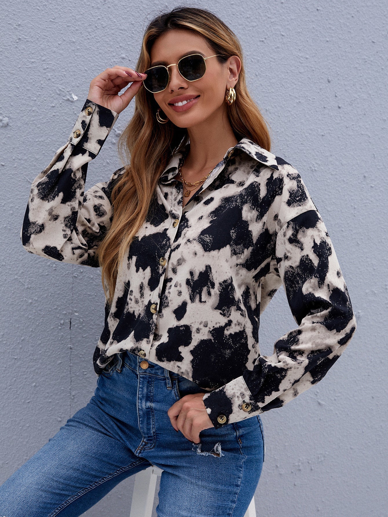 Animal Print Blouse - Fashionpara