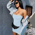 Mesh Square Neck Spaghetti Strap Ruched Bodycon Mini Dress 24