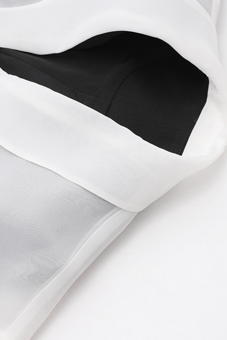 Asymmetric Layered Shawl Collar Tailored Blazer for Women