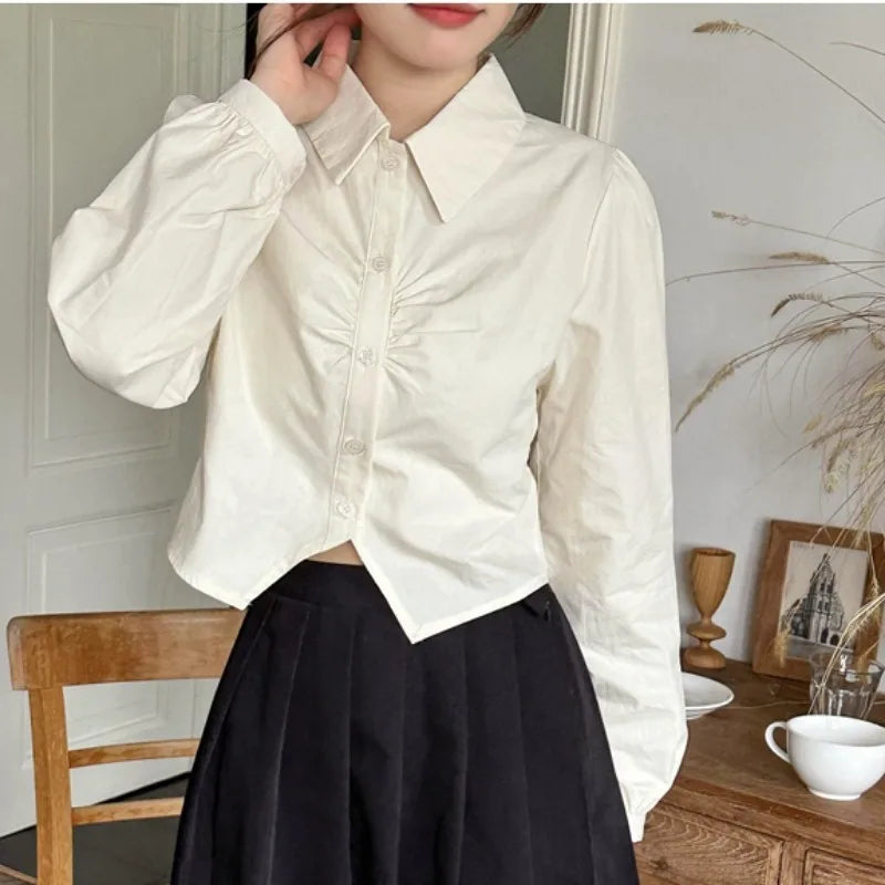 Sexy V-neck Short Sleeve French Style Blouse