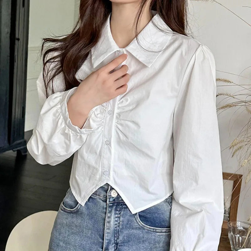 Sexy V-neck Short Sleeve French Style Blouse