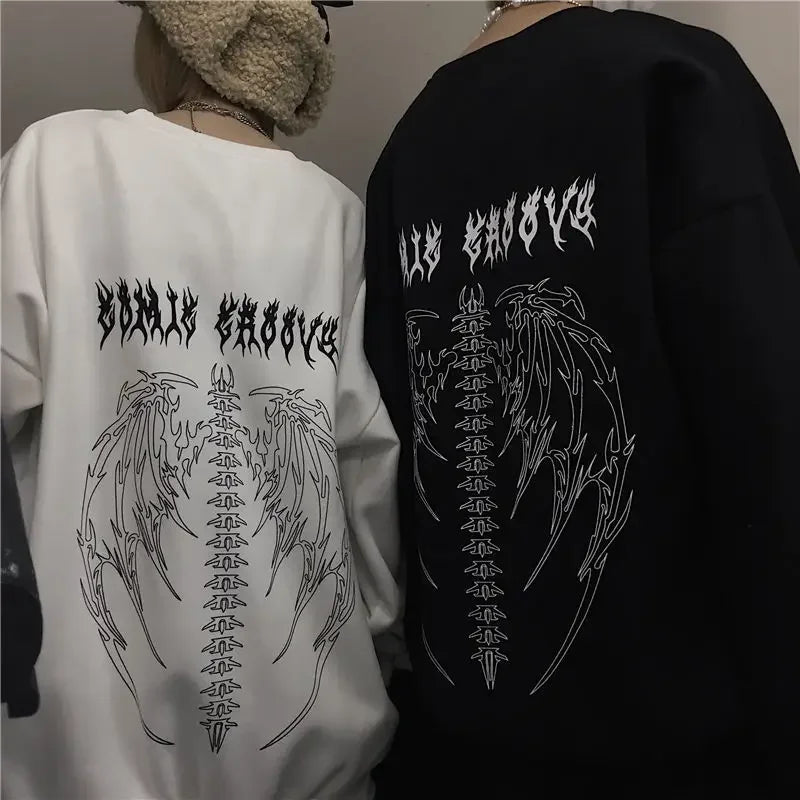 Punk Gothic Cool Oversized Streetwear Hoodie 2