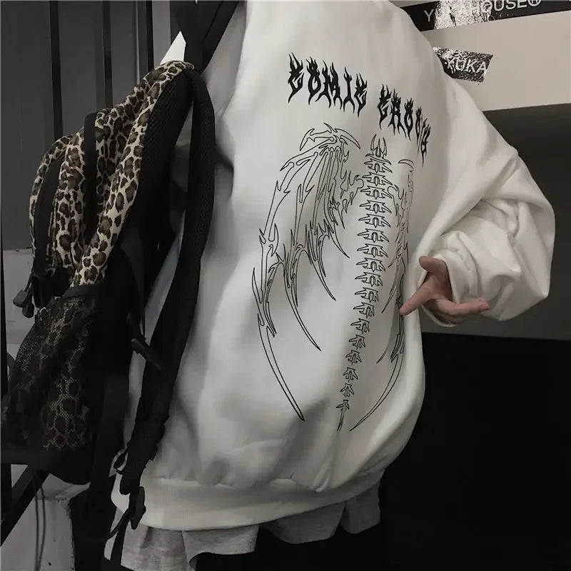 Punk Gothic Cool Oversized Streetwear Hoodie 5