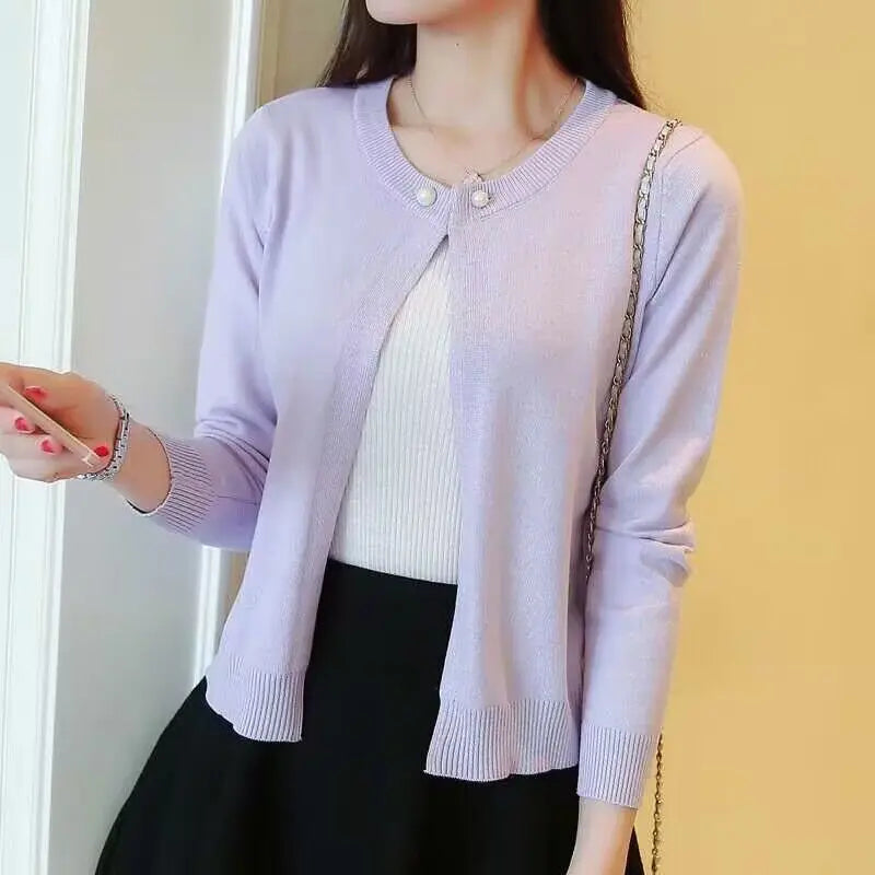 Long Sleeve Knitted Shawl Autumn Cardigan