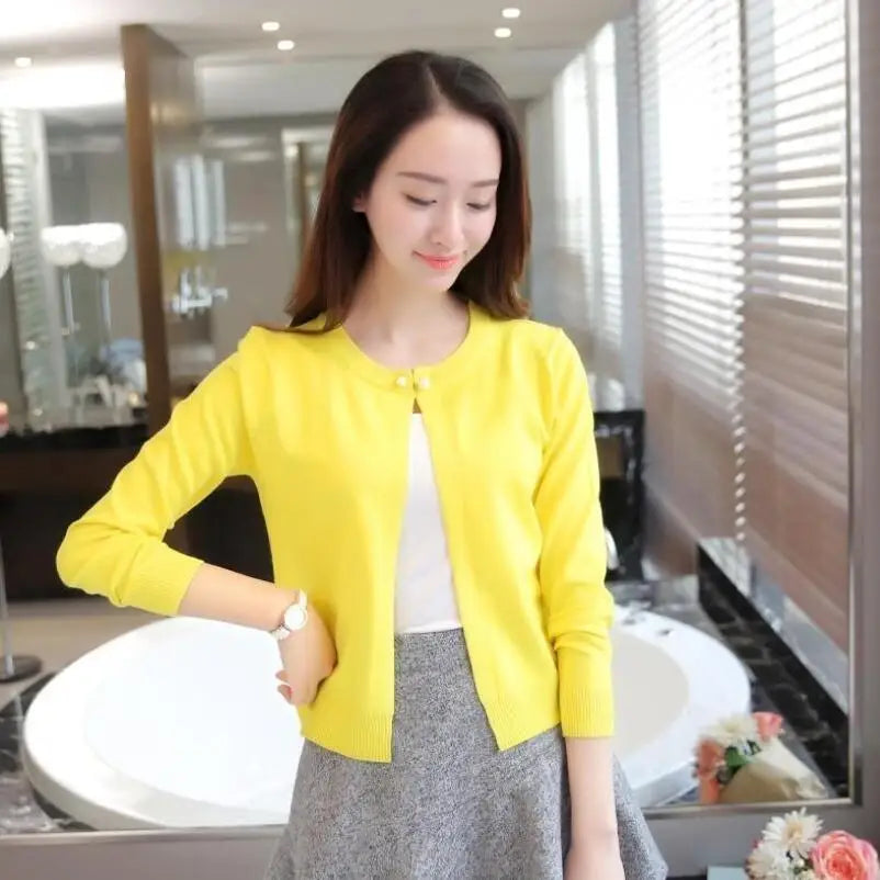 Long Sleeve Knitted Shawl Autumn Cardigan