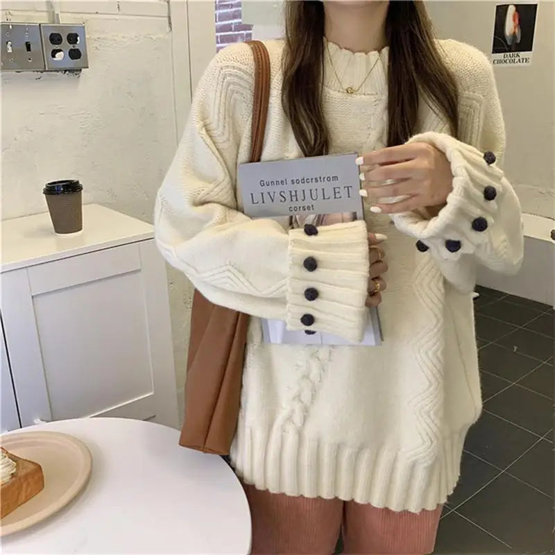 Retro Thick Loose Sweater 3