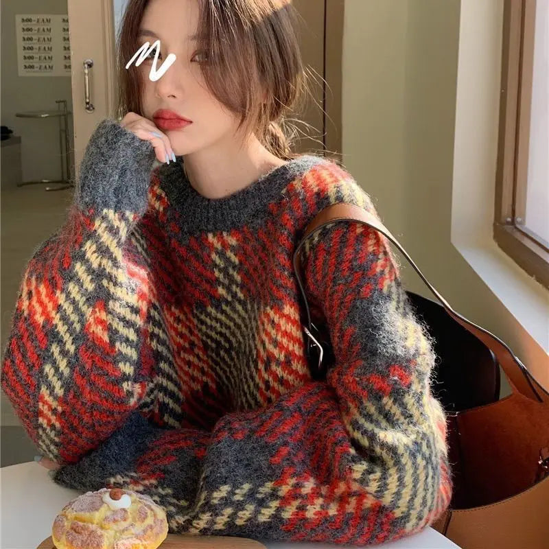 High Street Casual Printing Round Neck Sweater 3