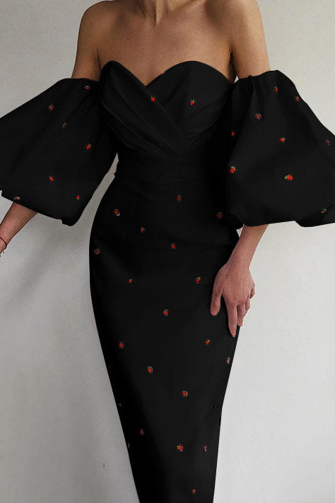 Chic Black Off Shoulder Party Dress  Fashionpara