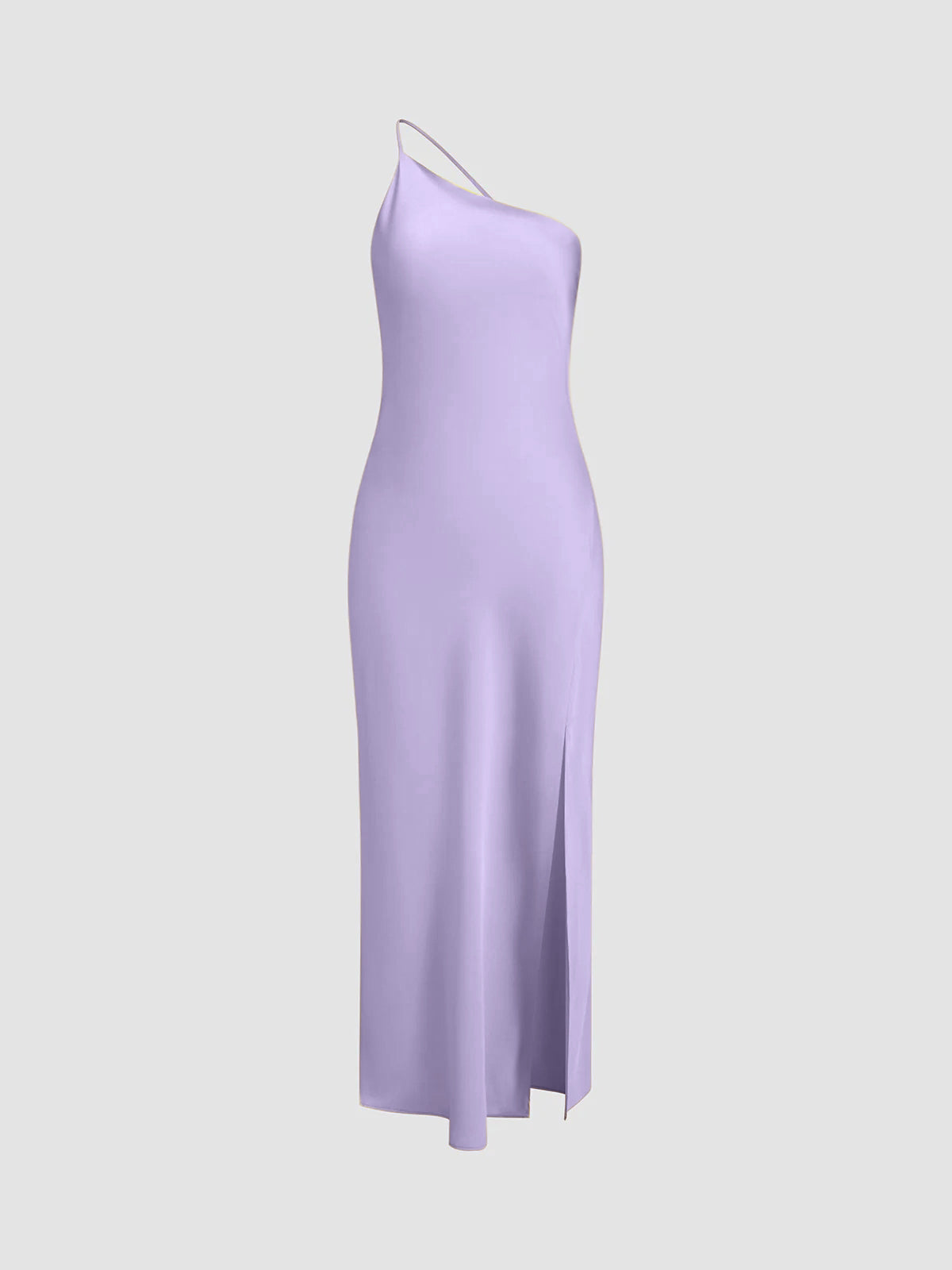 Satin Spaghetti Strap Cross Back Open Back Slip Maxi Dress - View 11