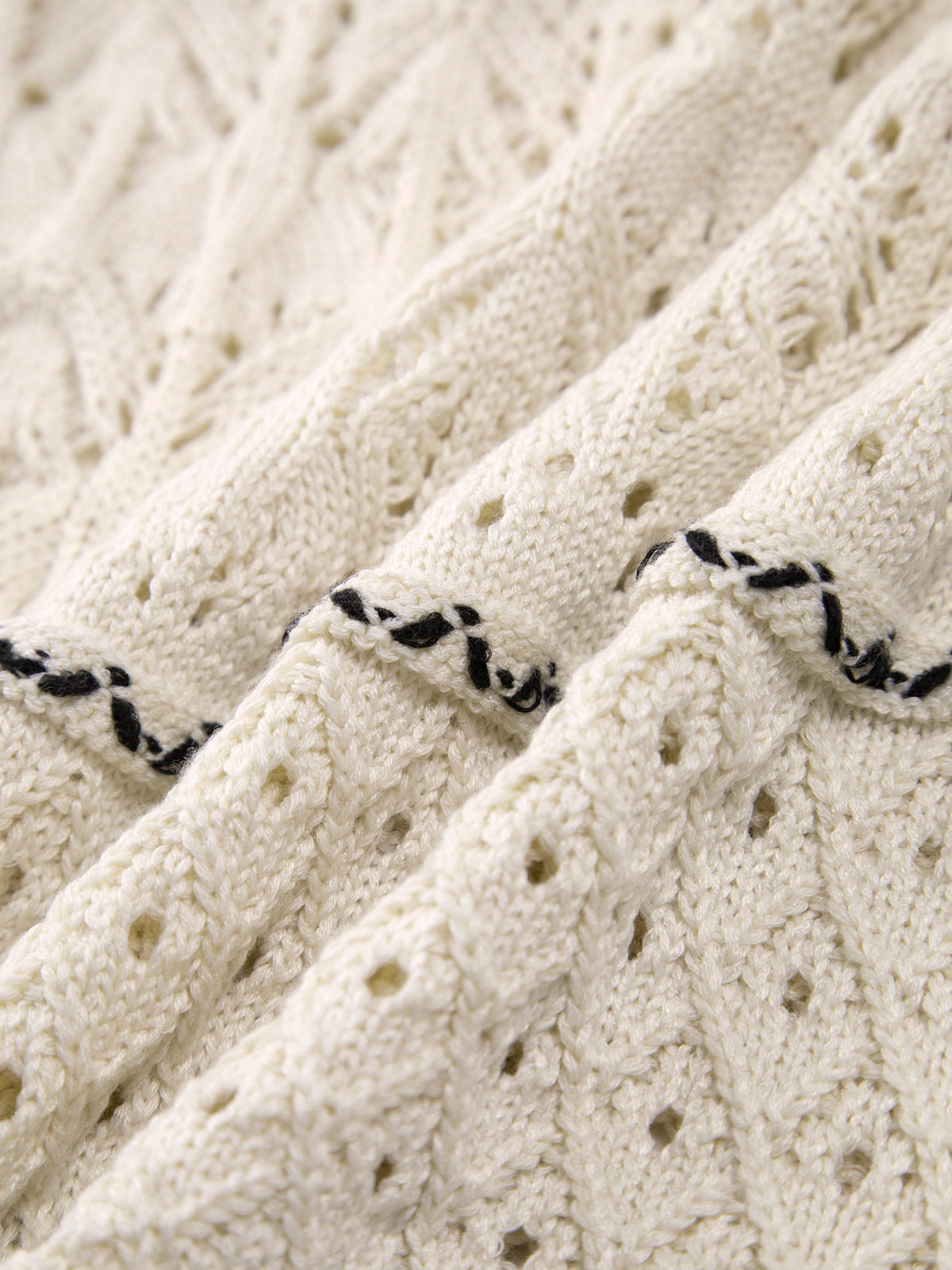 Crochet Eyelet Spaghetti Strap Sweetheart Bodycon Midi Dress - View 3