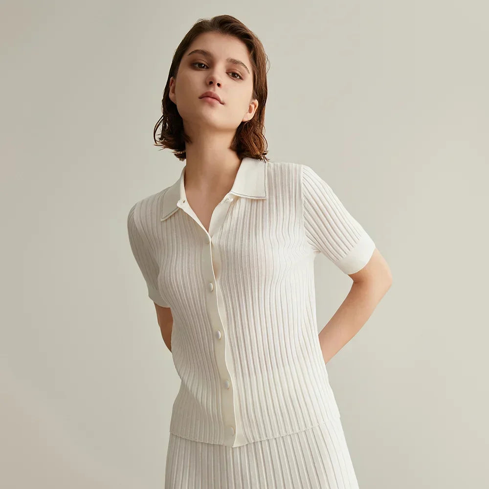 Cozy Merino Wool Soft Warm Polo 5