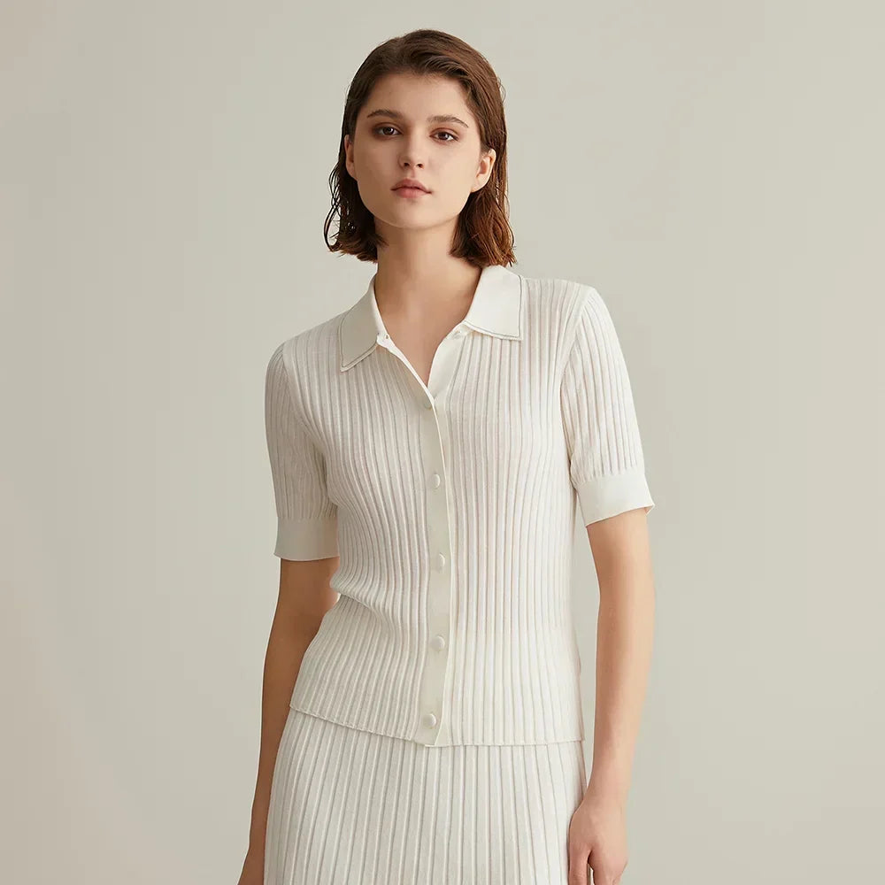 Cozy Merino Wool Soft Warm Polo 6