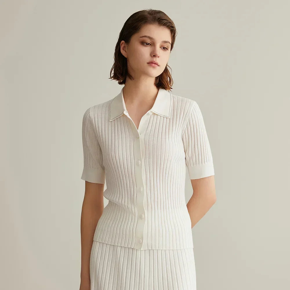 Cozy Merino Wool Soft Warm Polo 4