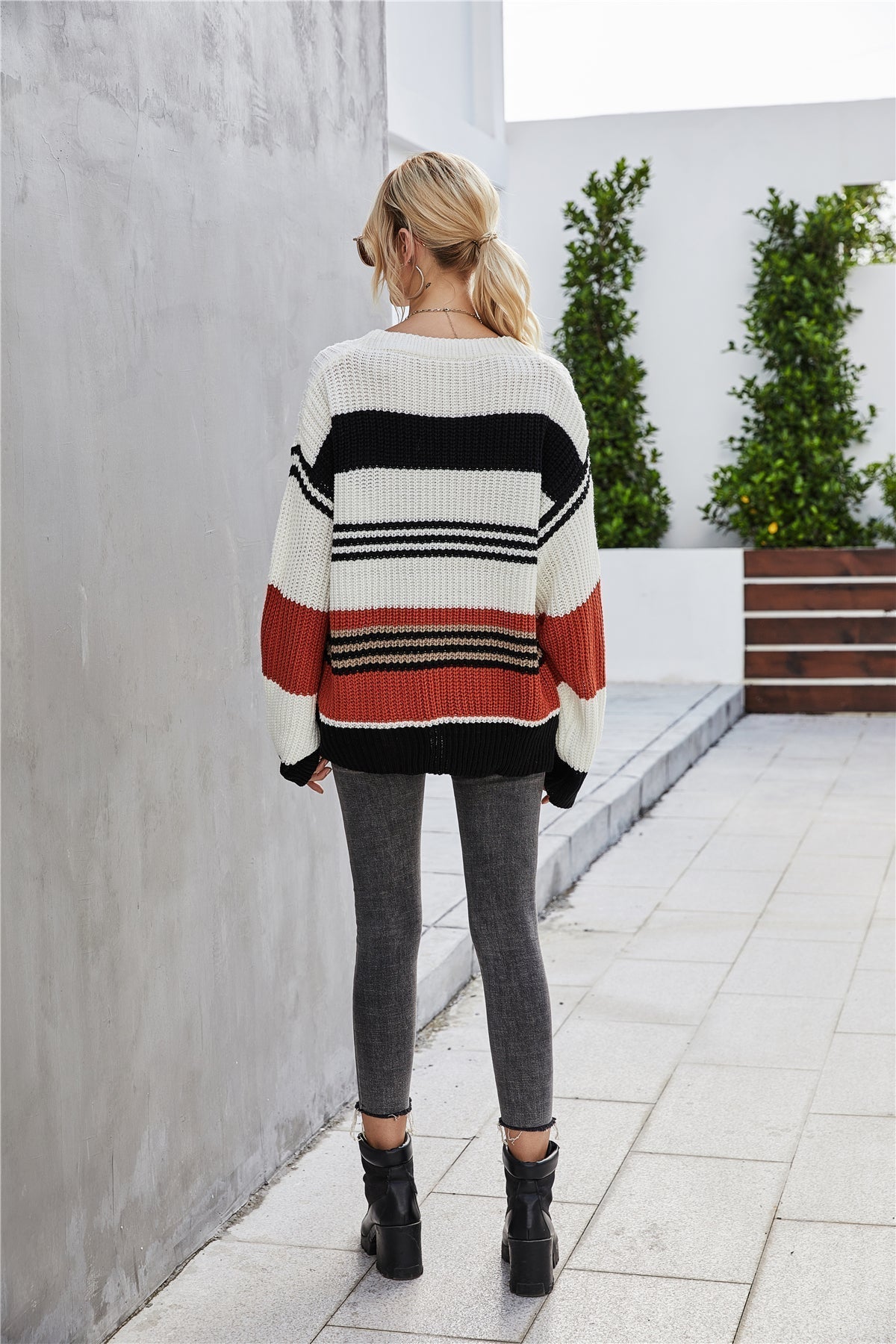 RadyRin Cozy Loose Knit Pullover Sweater for Effortless Style