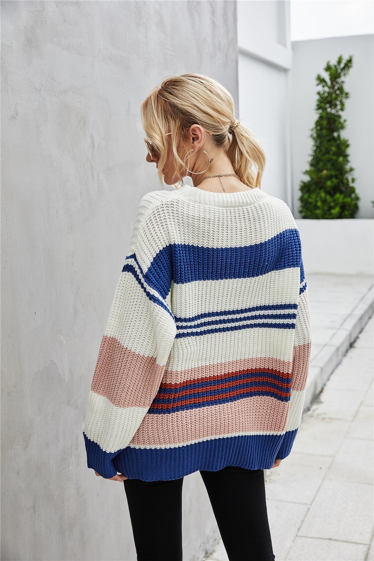 RadyRin Cozy Loose Knit Pullover Sweater for Effortless Style