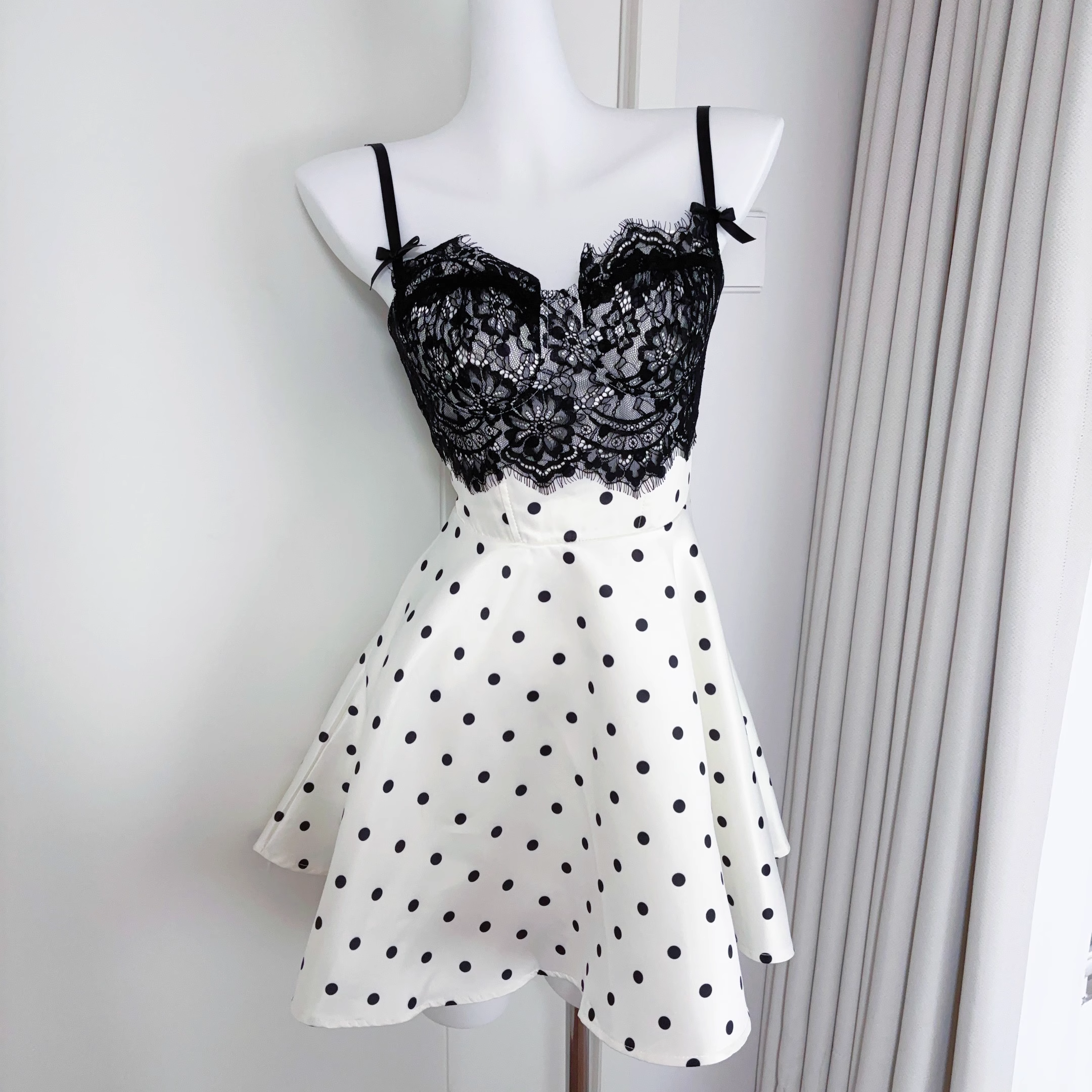 Classy Satin Lace A Line Short Party Gown Vacation Dress S219