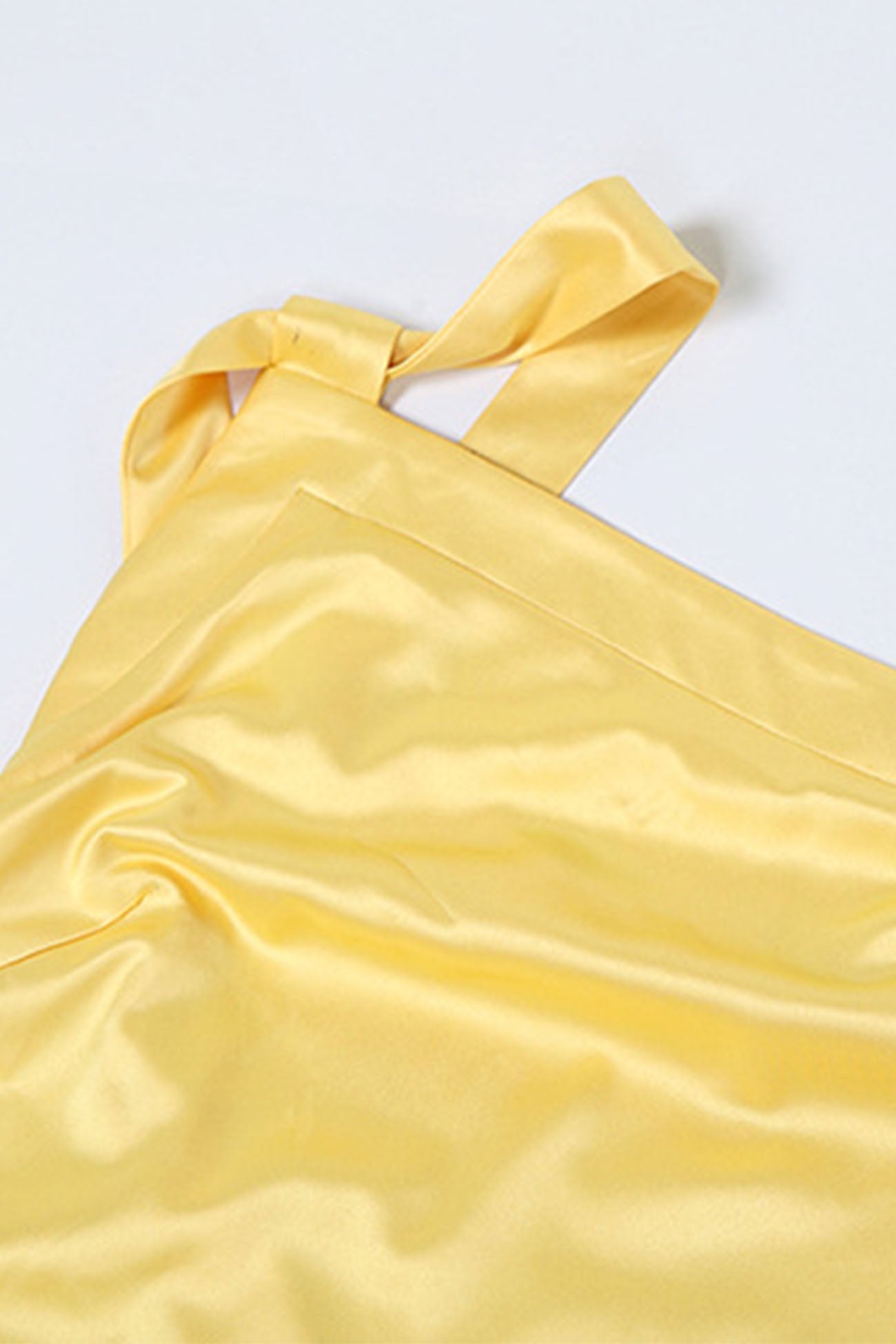 Backless Lace Up Asymmetric Maxi Dress