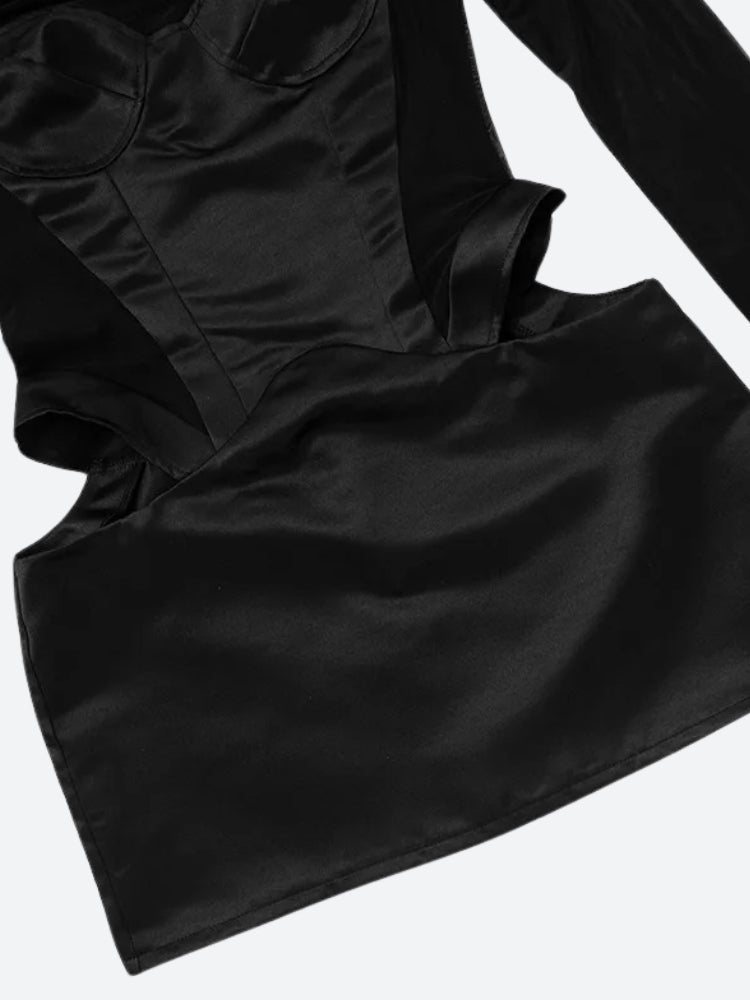 Baddie Cut Out Sheer Mini Dress - View 5