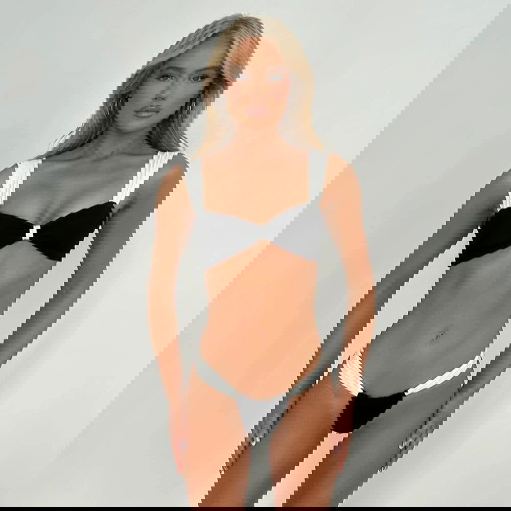 Bikini Bikini Leopard Print Tube Top Sexy Split Women Swimsuit Swimsuit - Fashionpara