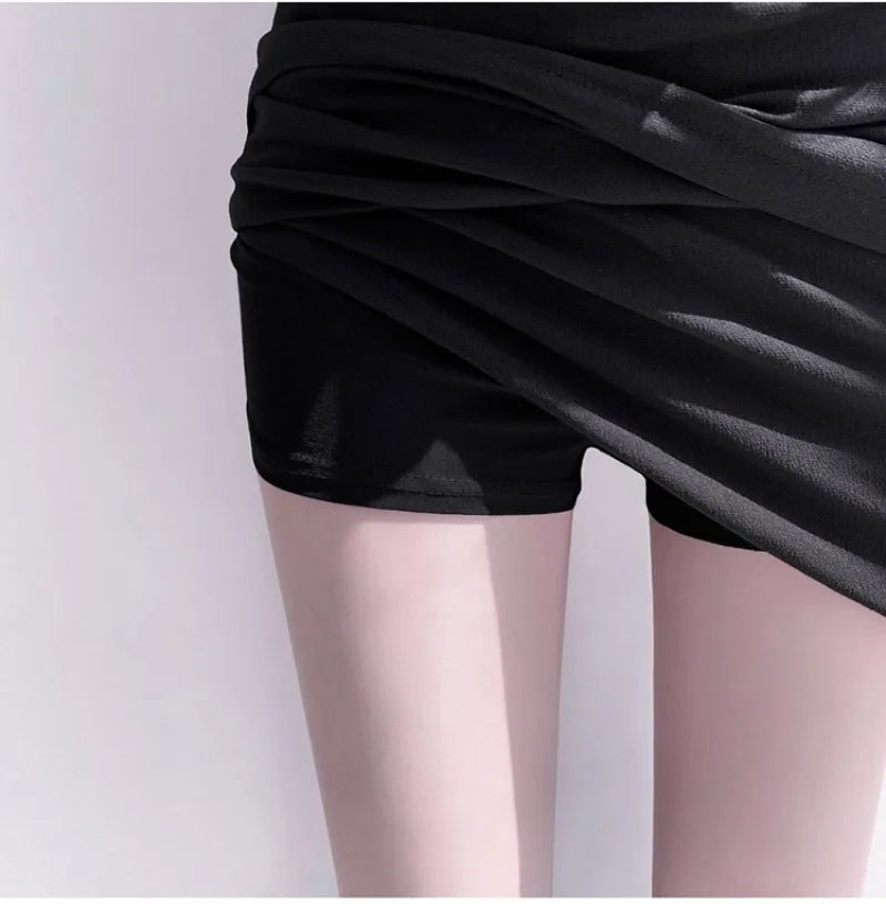 Irregular Pencil Elastic Skirt