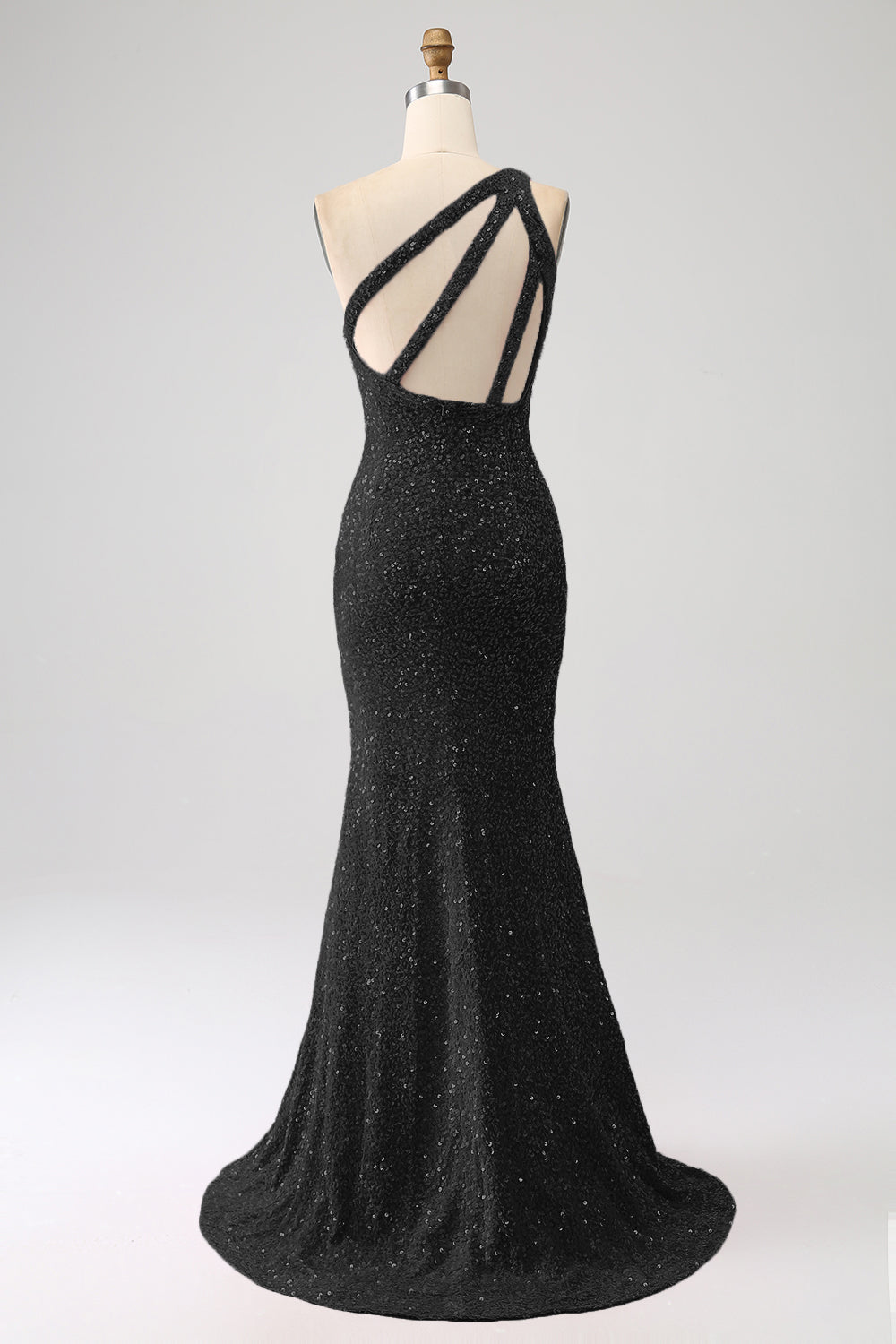 Sparkly Mermaid One Shoulder Sequins Prom Dress with Slit