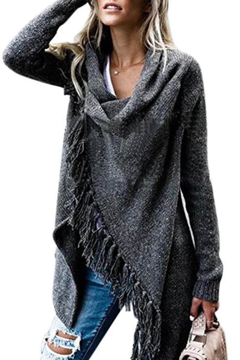 Florcoo Elegant Autumn Winter Shawl Cardigan in 3 Colors