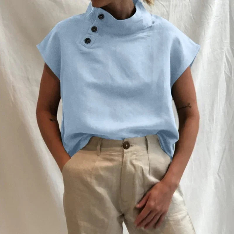 Cotton Loose White Blouse Summer Blouse