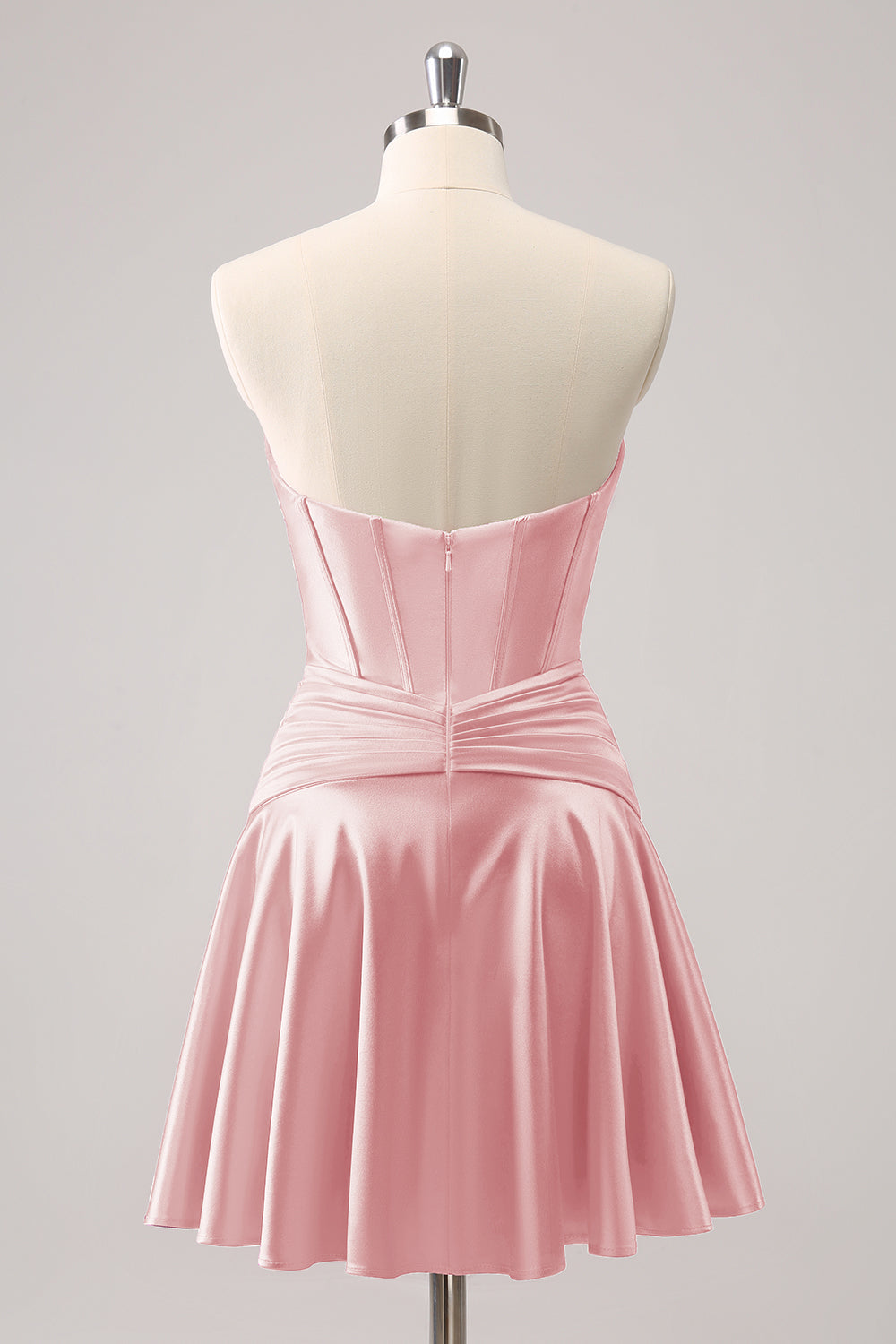 Fuchsia A-Line Sweetheart Corset Short Homecoming Dress - Fashionpara