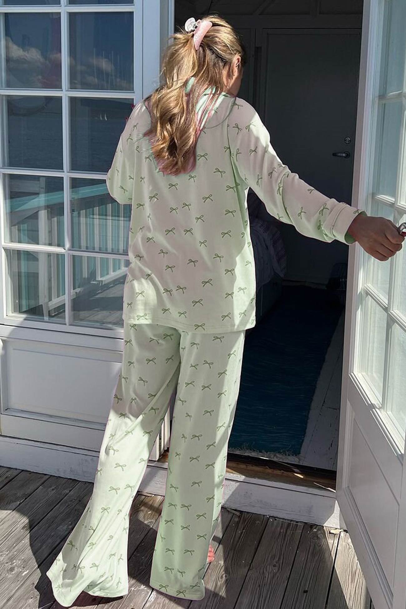 Bow Print Two-piece Loungewear