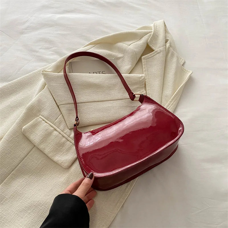 Bright Color Solid Square Shoulder Bag