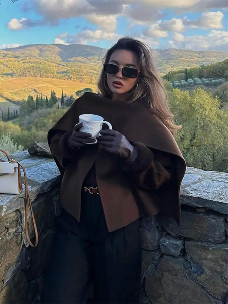 Brown Woolen Short Coat