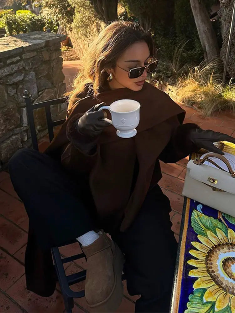 Brown Woolen Short Coat