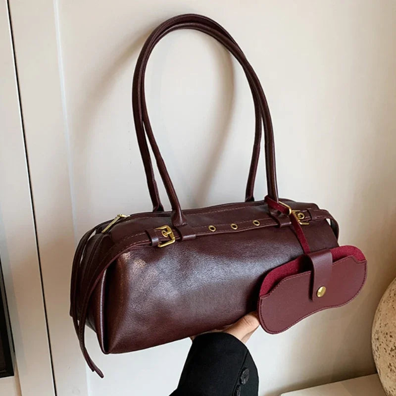 PU Leather Buckle Fashion Shoulder Bag