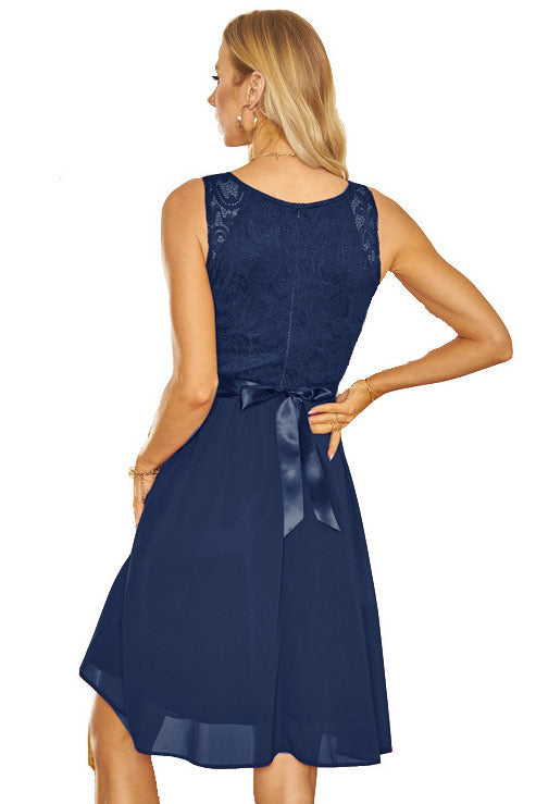 Burgundy Sleeveless A-Line Bridesmaid Party Dress  Fashionpara