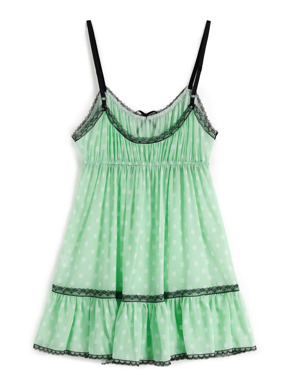 Sheer Sweetheart Tiered Babydoll Mini Dress