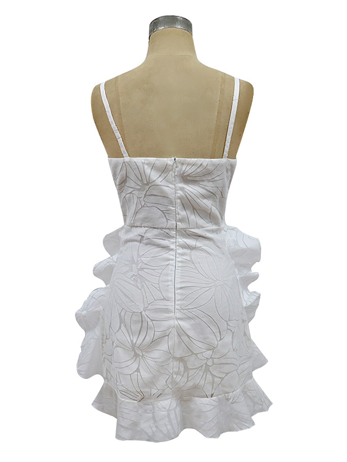 White A Line Short Graduation Party Sundress - Fashionpara