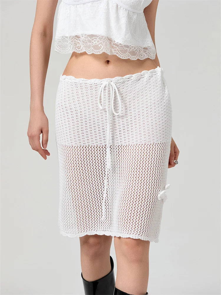 Crochet 3D Flower Patchwork Skirt
