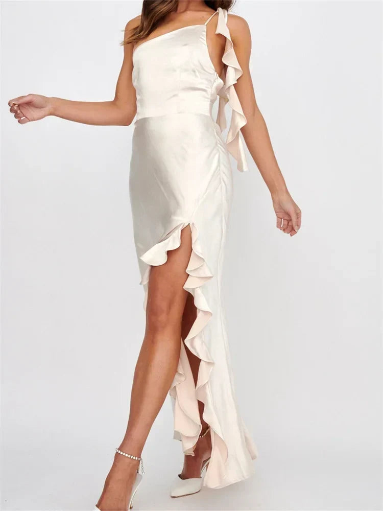 Backless Off-the-Shoulder Dress
