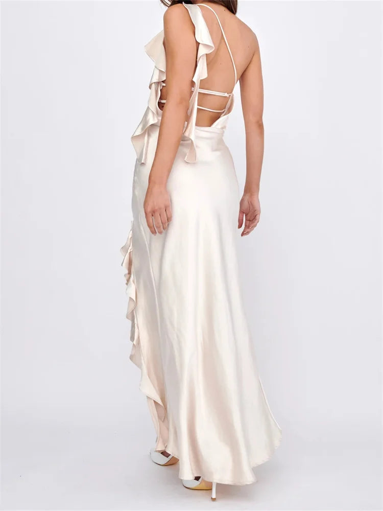 Backless Off-the-Shoulder Dress