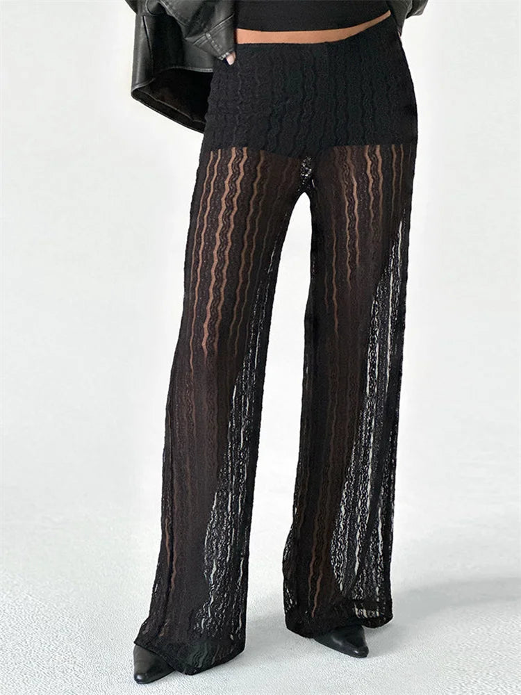 Loose Plaid Print Drawstring Casual Summer Pant