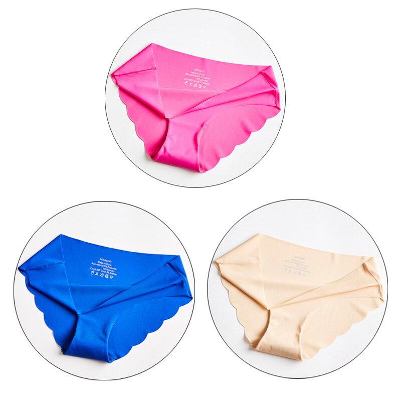 3PC Seamless Panties Ultra-thin Underwear Comfort Intimates Lingerie Low-Rise Female briefs