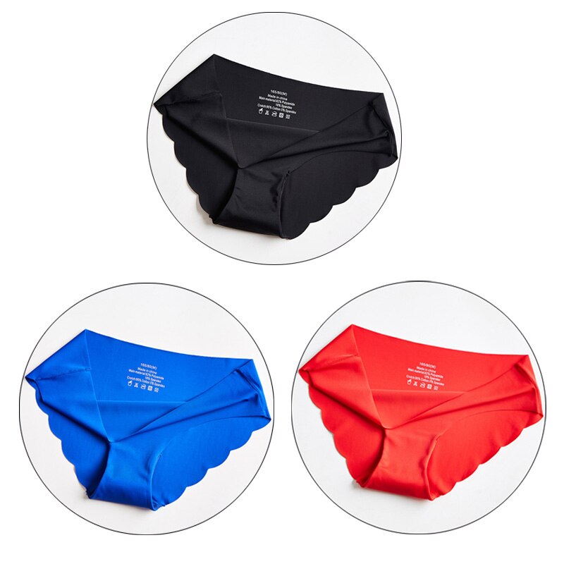 3PC Seamless Panties Ultra-thin Underwear Comfort Intimates Lingerie Low-Rise Female briefs